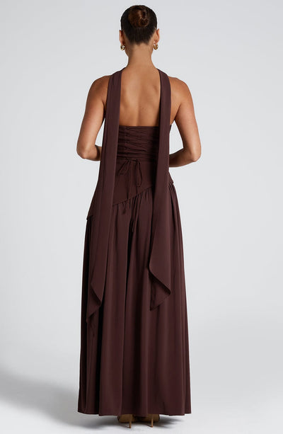 Nadia | Women's Evening Crepe Thigh Split Dress