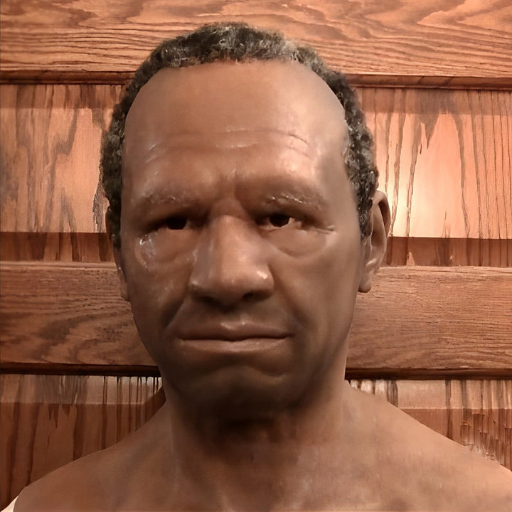 Men's Halloween Silicone Old Man Mask with Faux Hair for Costume Party