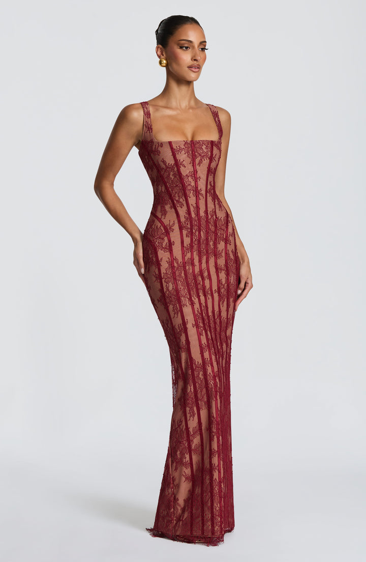Thea | Women's Elegant Square Neck Maxi Dress