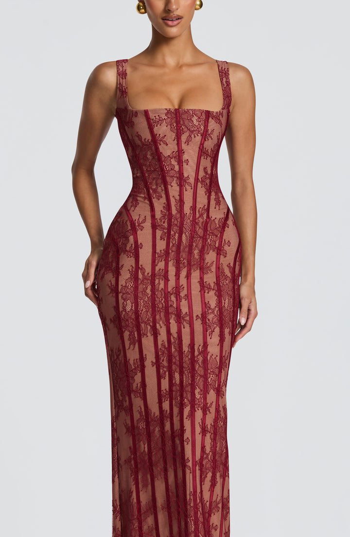 Thea | Women's Elegant Square Neck Maxi Dress