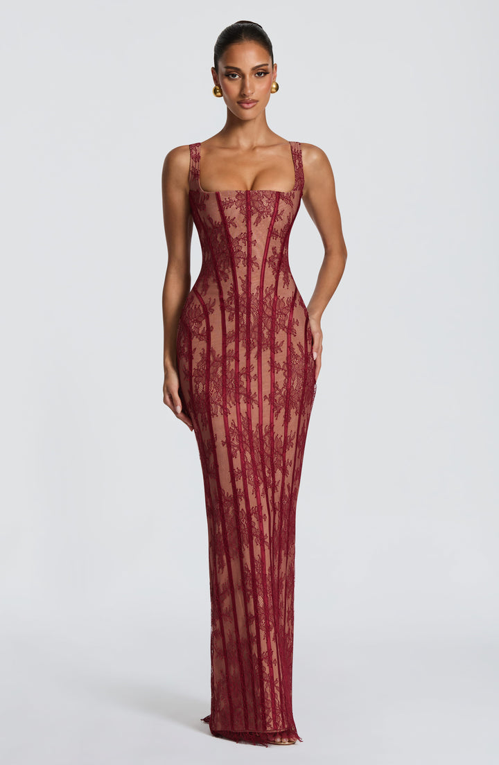 Thea | Women's Elegant Square Neck Maxi Dress