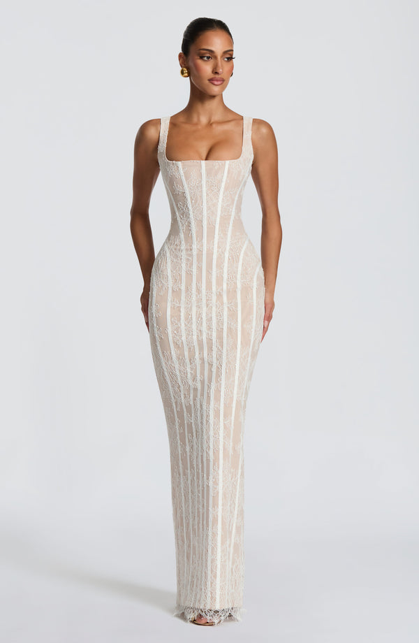 Thea | Women's Elegant Square Neck Maxi Dress