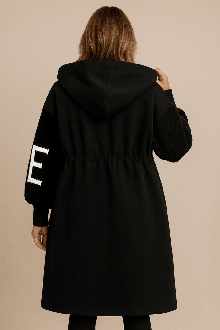 Romilly | Women's Oversized Longline Hooded Wool-Look Coat