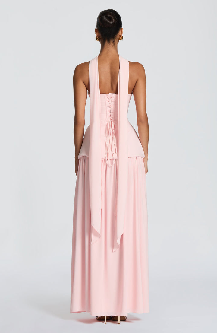Gia | Women's Evening Crepe Corset Maxi Dress