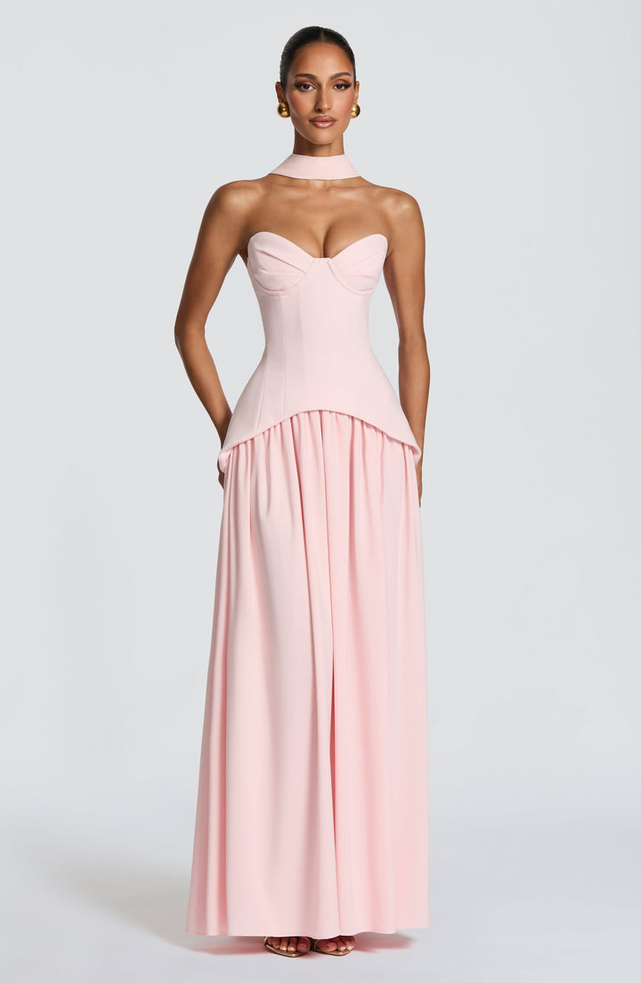 Gia | Women's Evening Crepe Corset Maxi Dress