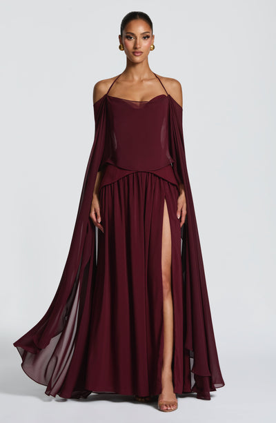 Gia | Women's Evening Crepe Corset Maxi Dress