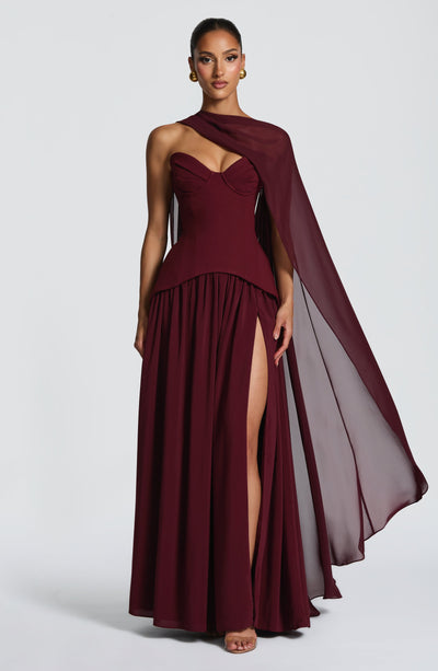 Gia | Women's Evening Crepe Corset Maxi Dress