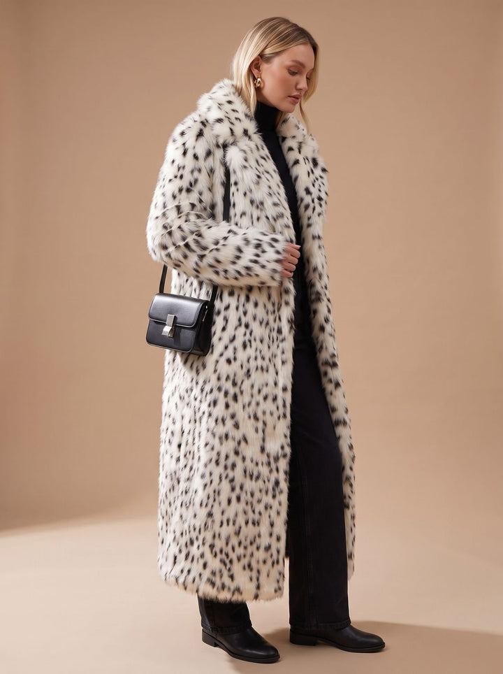 Marisol | Long Leopard Print Faux Fur Coat