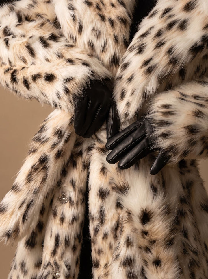 Marisol | Long Leopard Print Faux Fur Coat