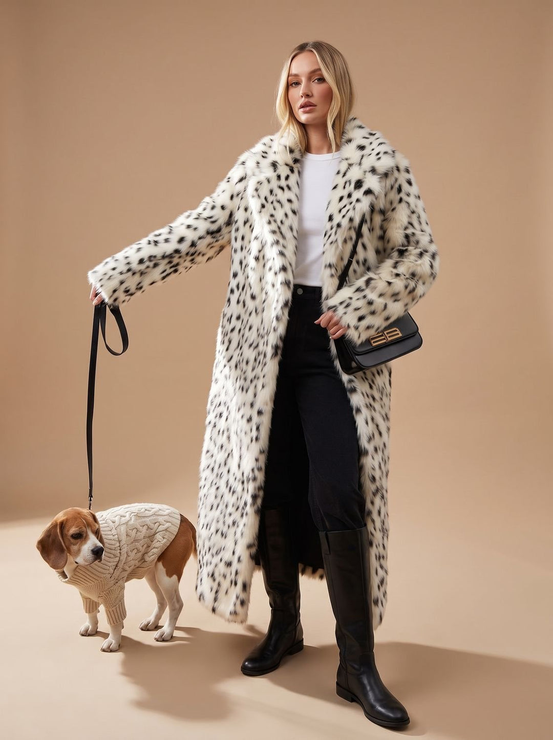 Marisol | Long Leopard Print Faux Fur Coat