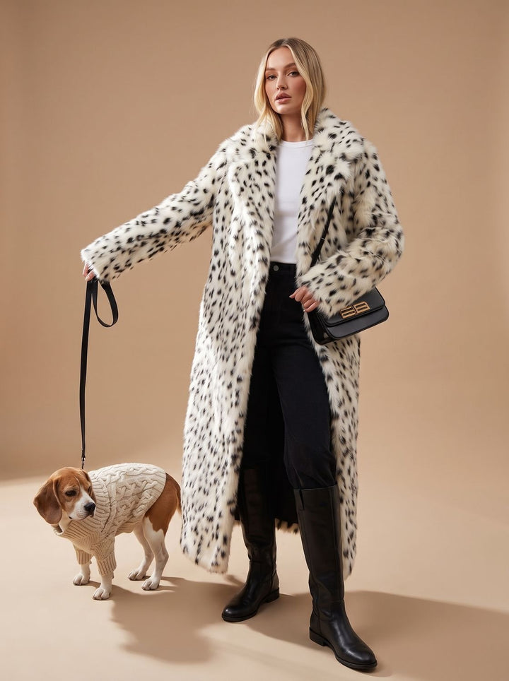 Marisol | Long Leopard Print Faux Fur Coat