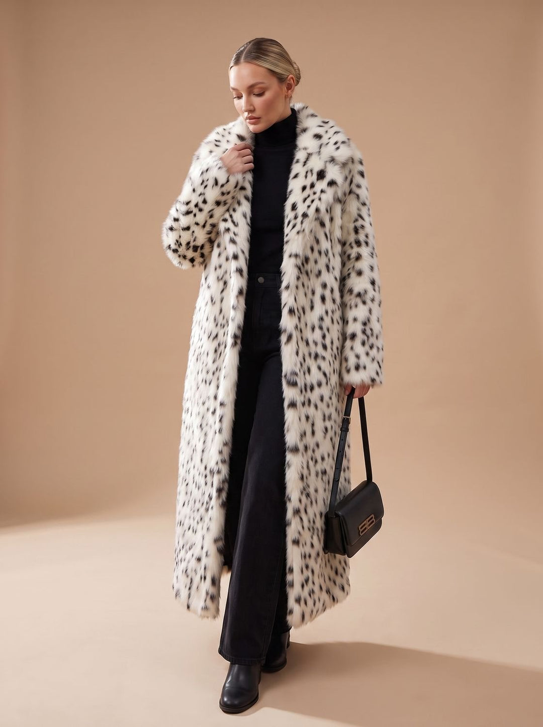 Marisol | Long Leopard Print Faux Fur Coat